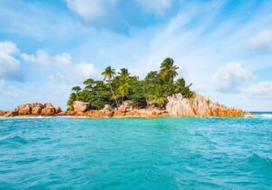 idyllic small tropical island desert island tropical island islands beach blue cloud coastline t20 G01l13